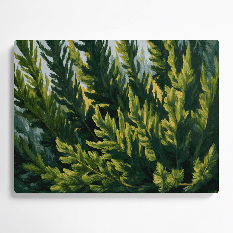 Art mural en métal Botanical Cedar Boughs, H 8 po x l 10 po