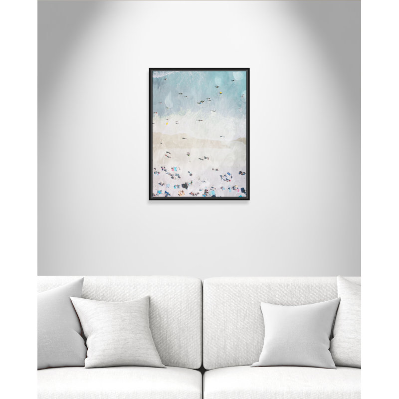 «Beaching Out II» par Milli Villa, Cadre flottant noir, L 19,5 po x H 25,5 po