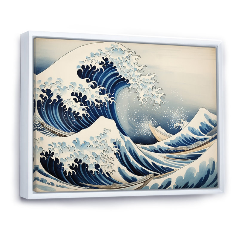 Chef-d'œuvre, la grande vague de Kanagawa IV - chef-d'œuvre, décoration murale, H 34 po x l 44 po x P 1,5 po