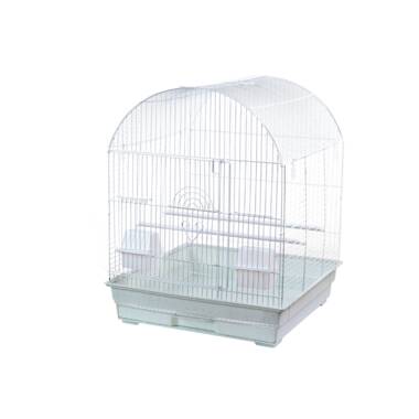 Cinamon 24'' Steel Victorian Top Table Top Bird Cage with Perch