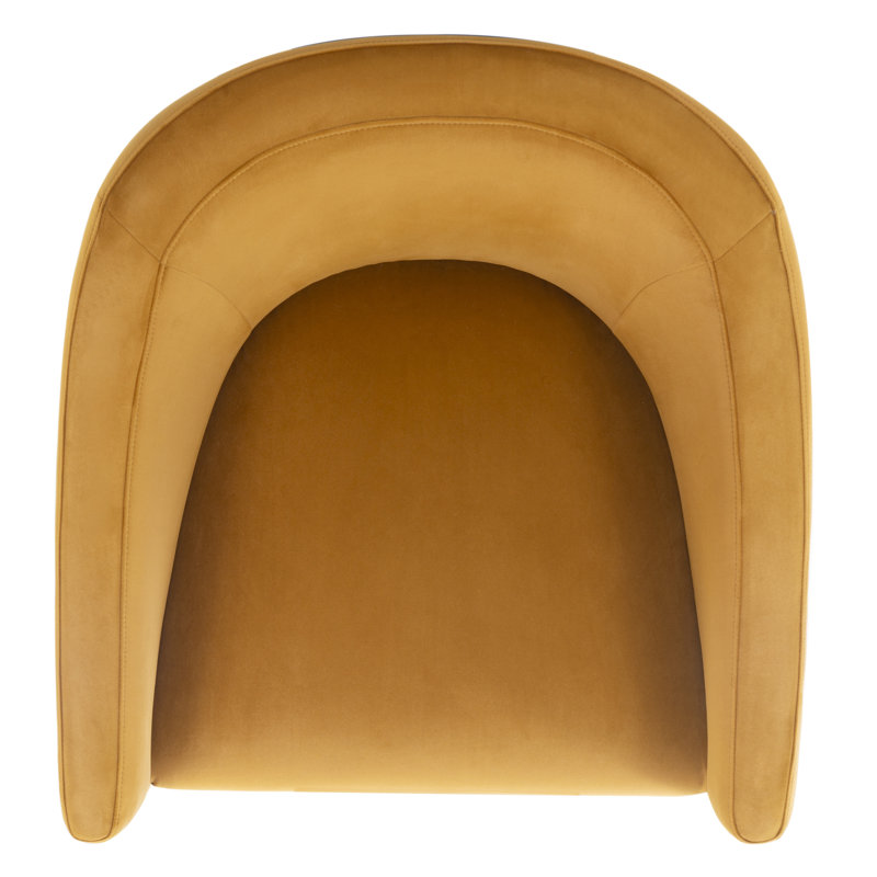 Fauteuil d'appoint en velours Kiani, Moutarde