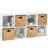 8-Cube Bookshelf, 11in Display Storage System, Organizer w/ Removable Back Panels-505169652-505169658