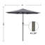 Parasol de marché octogonal 9 pi Riya-1049646810