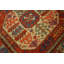 1900s Geometric Medallion Caucasian Antique Hand Knotted Pile Coral / Salmon Pink Wool Rug