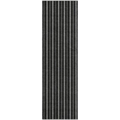 Premium Machine Washable Prisco Black Rug