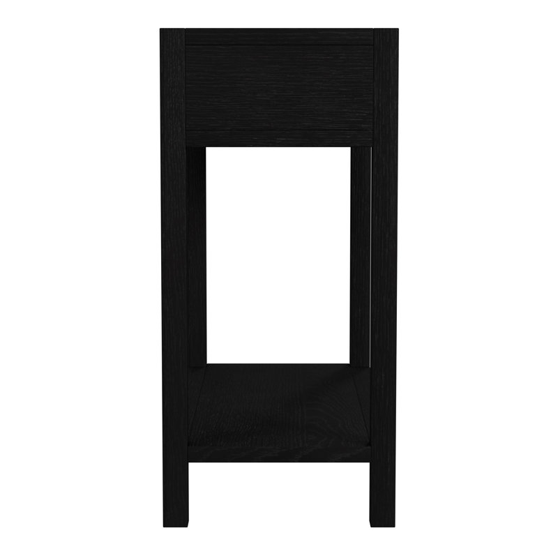 Lark 30" Wood 1-Drawer Nightstand, Black
