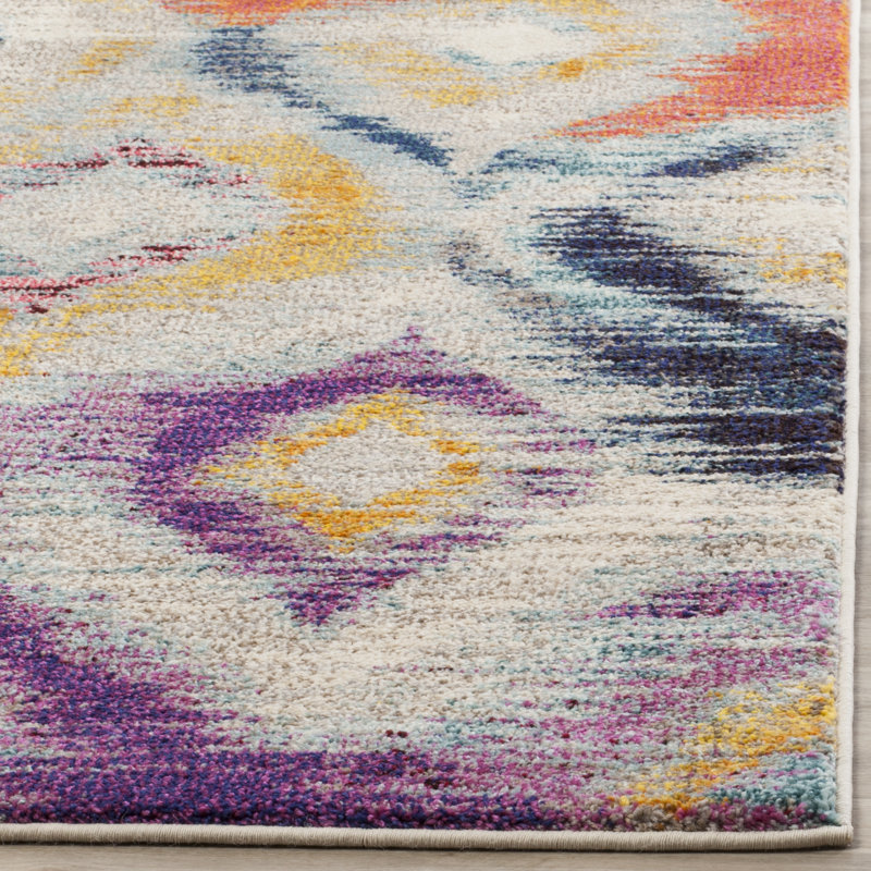 Nistler Area Rug In Grey Multi, Runner 66 x 244 cm