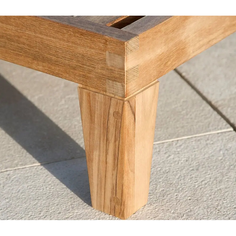 Capri Outdoor Teak Chaise Lounge