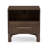 Sera Fluted Cubby Nightstand with 1 Drawer, Electrical Outlet and Brass Handle, Walnut-1839438923