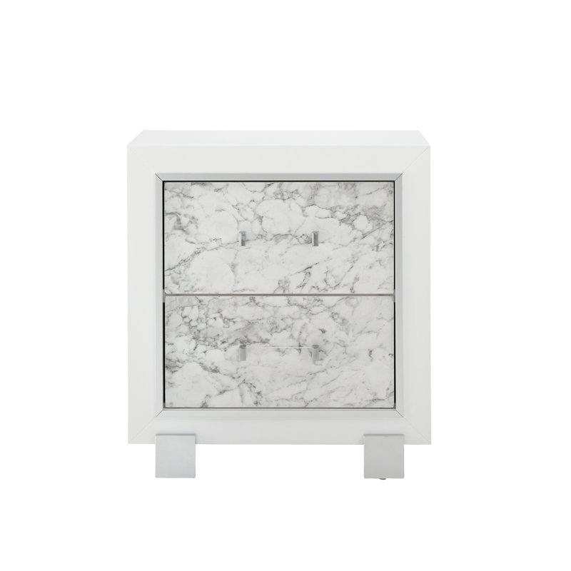 Table de chevet SKYE MARBLE WHITE