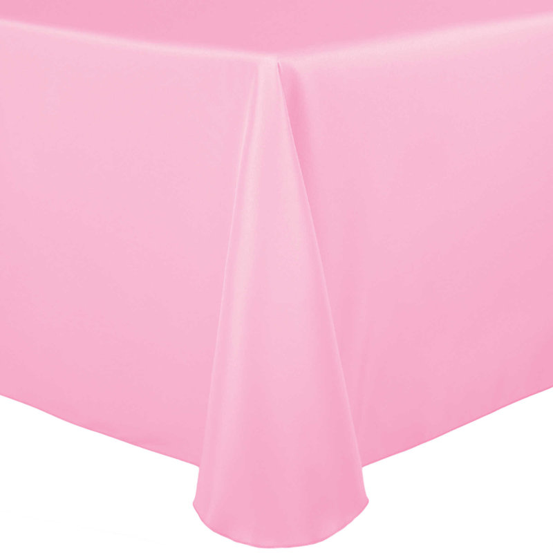 Solid Color Round Tablecloth, 1, 70" x 52", Light Pink