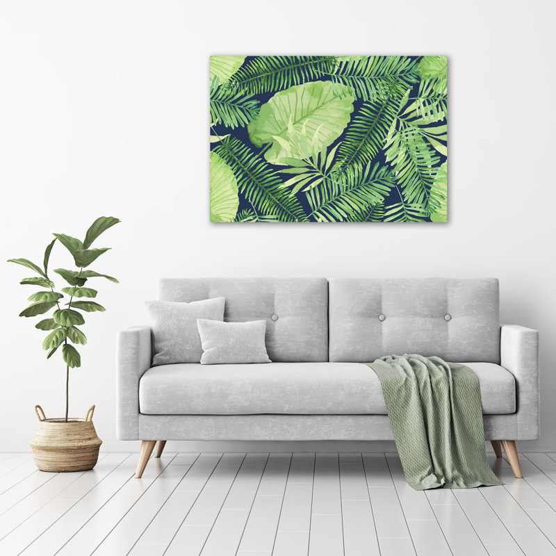 Tropical Leaves - No Frame Print on Canvas