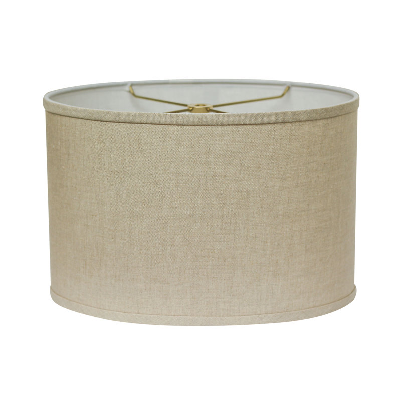 Linen Oval Lamp Shade, Heather, 8" H x 12" W x 8" D