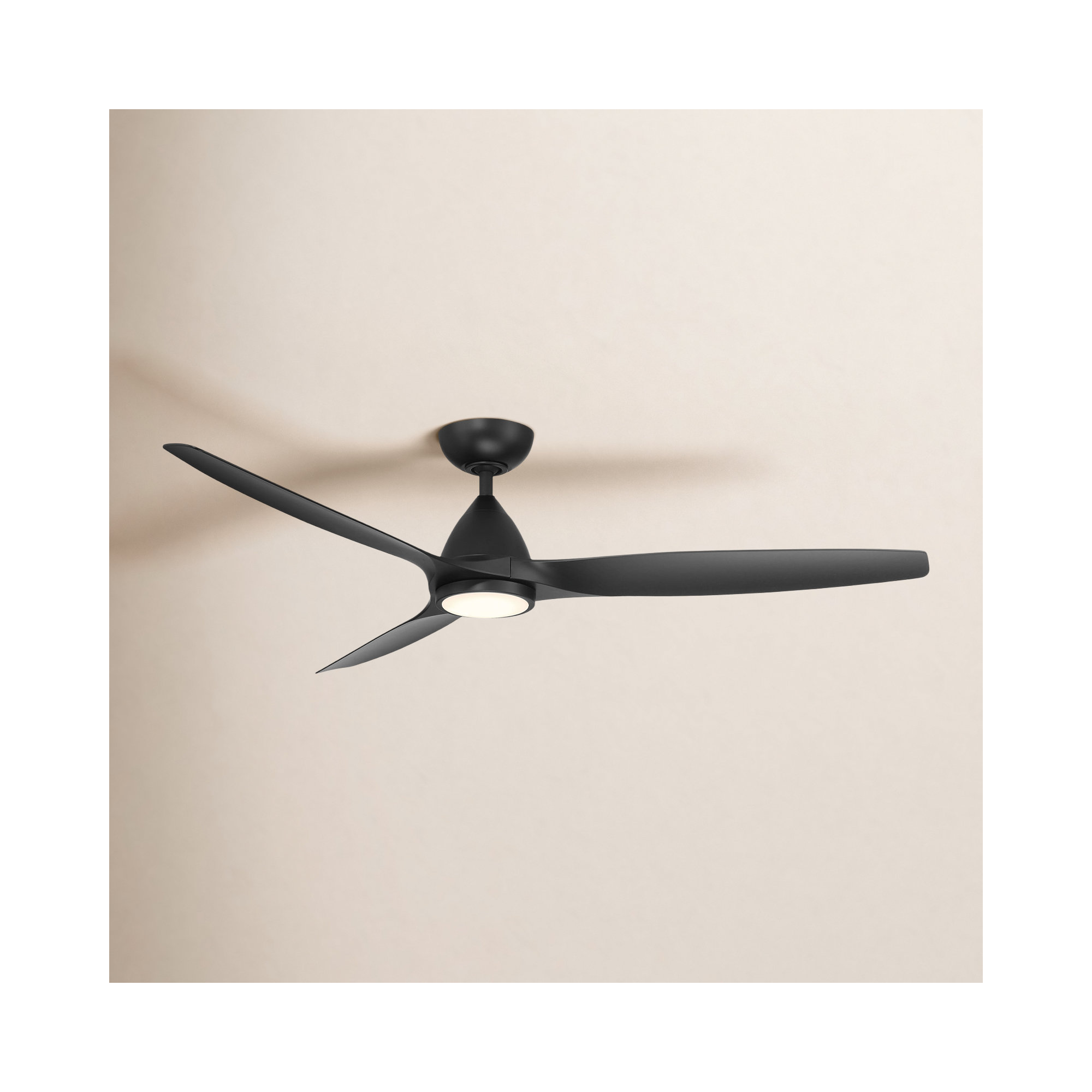Skylark 3 - Blade Indoor/Outdoor Smart Ceiling Fan with Adjustable CCT 2700K-3000K-4000K-5000K LED Light Kit and Remote Control Included, Works With Alexa and iOS or Android App