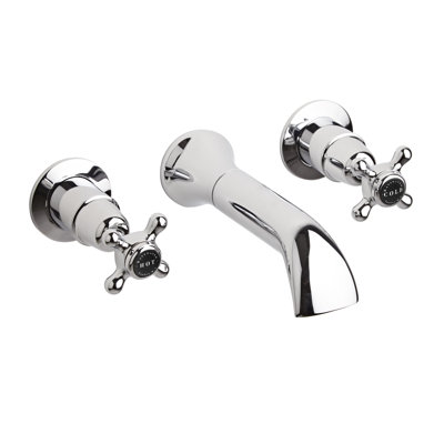 2 Handle Wall Bath Faucet Bath Filler