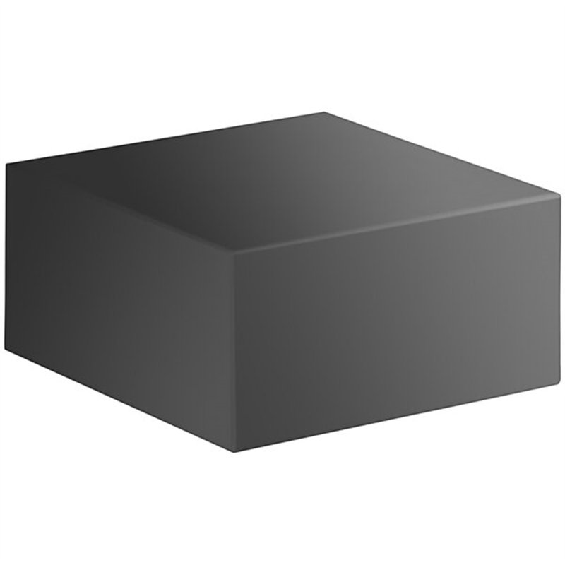 MasonWays 12 po x 12 po x 6 po noir en plastique avec remplissage / montée WS-60020012126, H 11,4 po x l 11,4 po x P 7,6 po