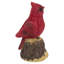 Figurine de Noël 4,5 po oiseau rouge sur une souche d'arbre
