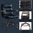Harith II Vintage Blue Top Grain Leather Office Chair-426957603