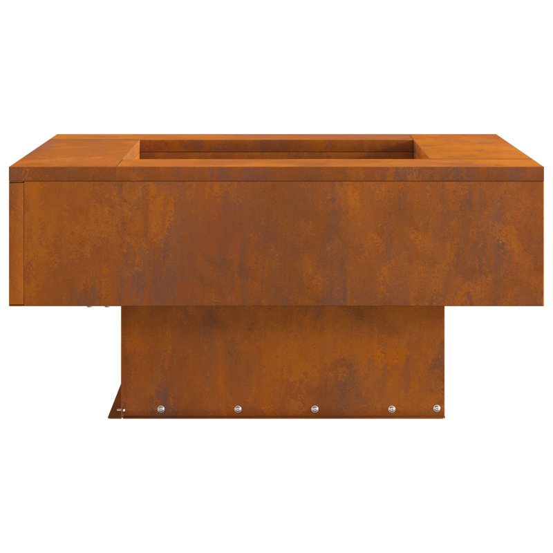 Outdoor Fire Pit, Brown, 30cm H x 60cm W x 60cm D