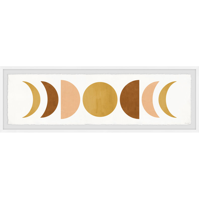 Lunar Cycle - Single Picture Frame Painting, 38cm H x 114cm W x 3.81cm D