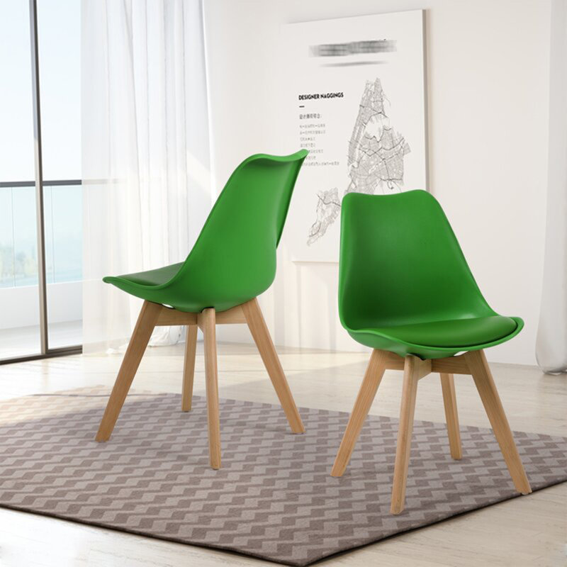 Chaise d'appoint rembourrée Pascal, Vert