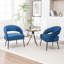 Fauteuil en velours avec pieds noirs Mann-301841609