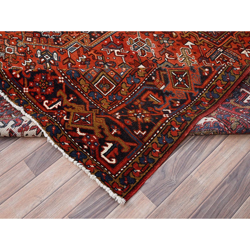Brytney One-of-a-Kind Rectangle 9'10" X 13' 1960s Wool Area Rug Red