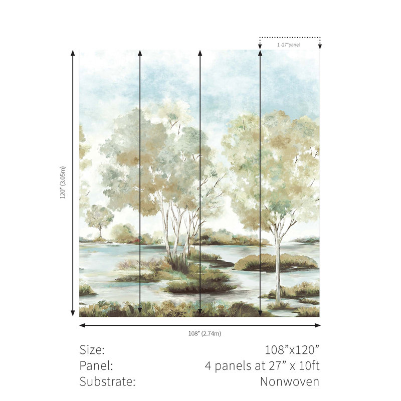 Amaru Wall Mural, Edgecomb Biege