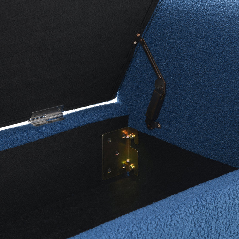 Banc de bout avec accoudoirs et rangement Modern Teddy Bed, Marine, Marine, Marine