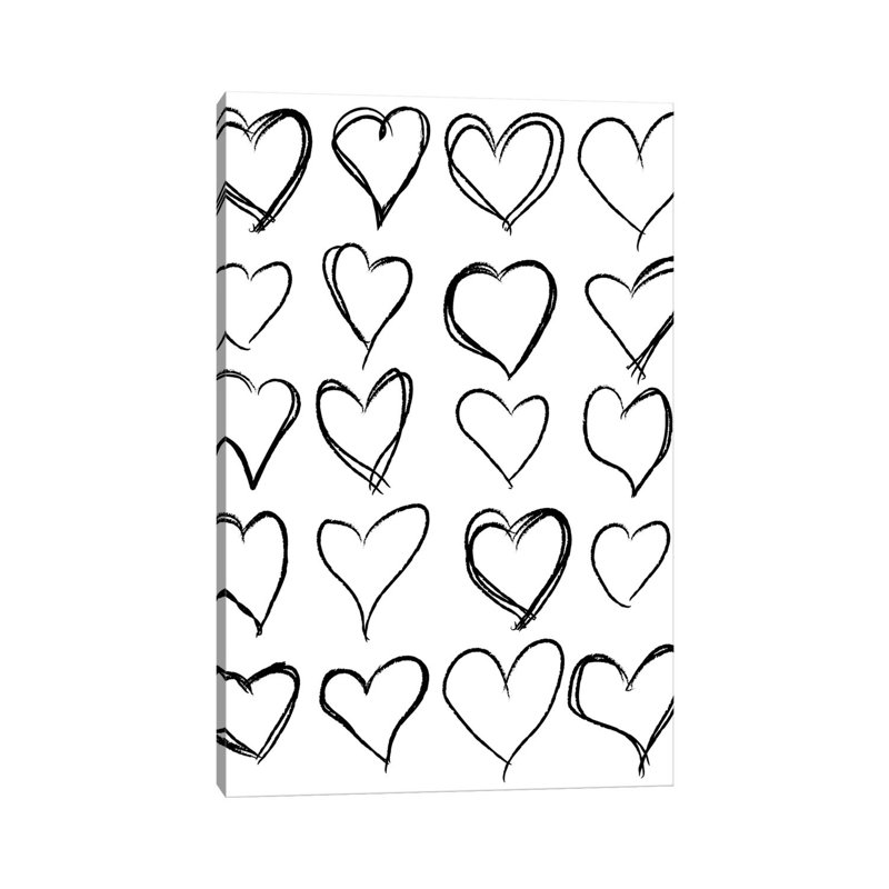 Hearts by Honeymoon Hotel - Wrapped Canvas Print, 66.04 cm H x 45.72 cm W x 1.91 cm D