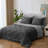 7 Piece Washed Microfiber All Season Comforter Set - Diamond-Stitched Quilting Bedding Set, Solid Reversible Down Alternative Filling Duvet Insert ,Fluffy Breathable Farmhouse Microfiber Comforter-107132393-107132394