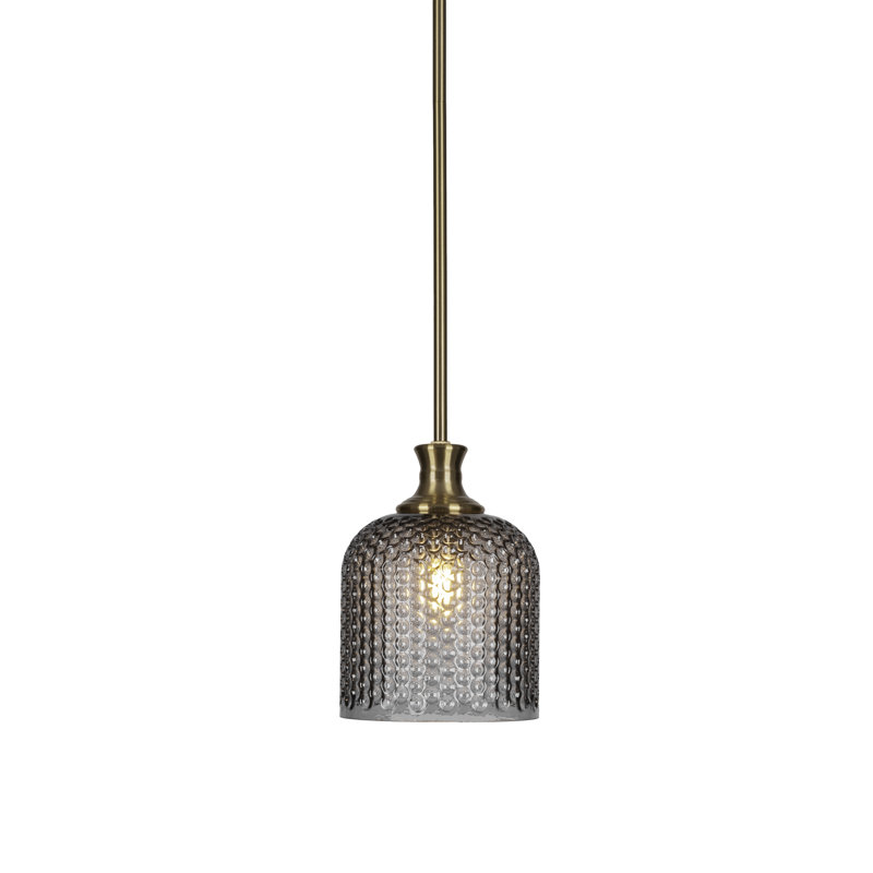 Luminaire suspendu à tige Zola, Laiton New Age