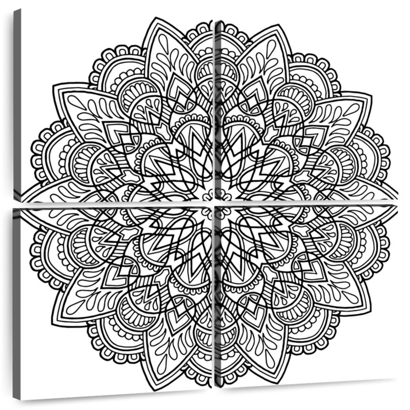 Mandala méditatif, H 74 po x l 74 po