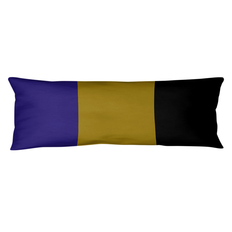Polyester Medium Pillow, Baltimore Football, Dark Purple/Black/Yellow