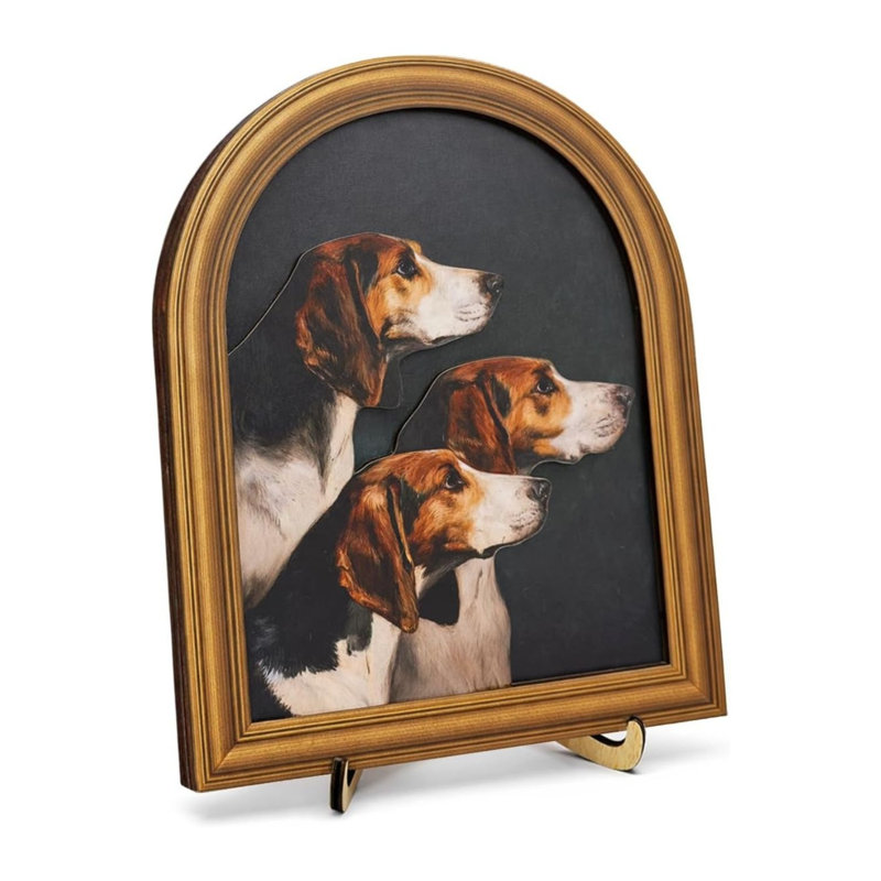 Signe rétro d'art mural chien de chasse 8 x 10 po