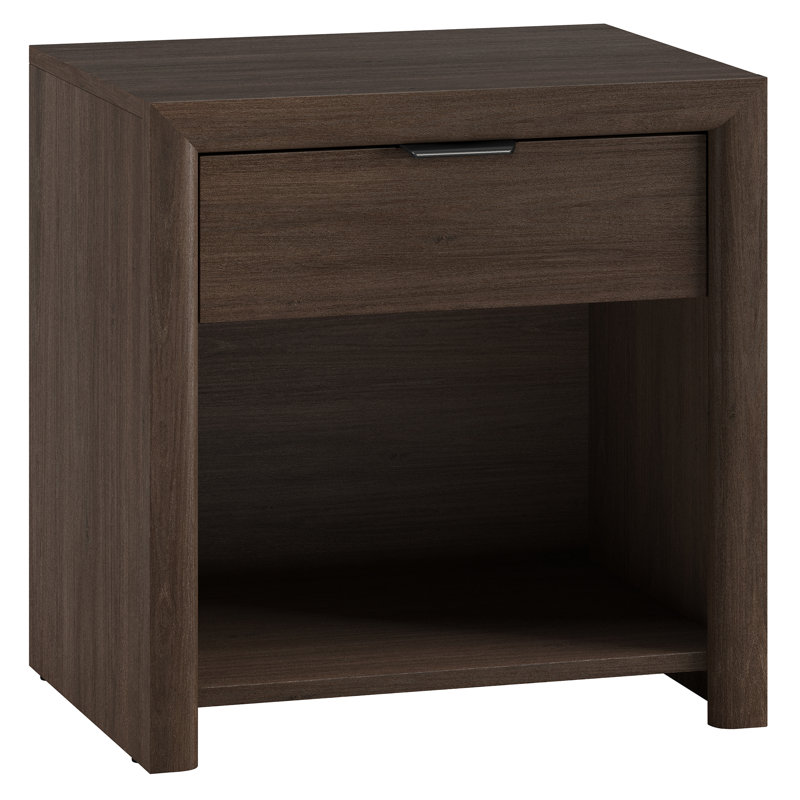 Clara 24" Rectangular Nightstand in Brown Oak, Brown Oak