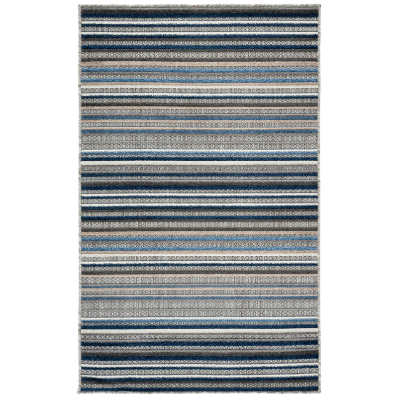 Tapis d'intérieur / extérieur à rayures Cabana Performance, Rectangulaire 3 pi x 5 pi