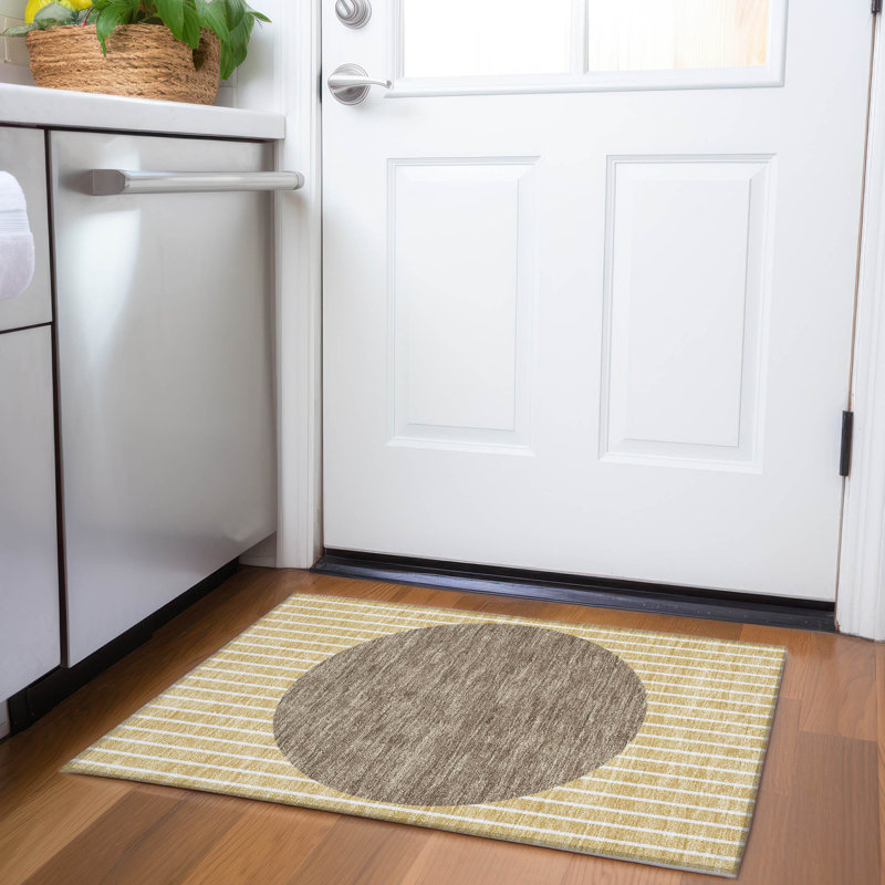 Premium Machine Washable Naglee AMF994 Stripes Rug, Rectangle 1'8" x 2'6"