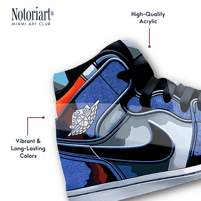 Art mural en acrylique Sneaker, Basket primaire