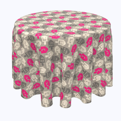 Bodenheim Geometric Round Hanukkah Tablecloth