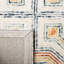 Tapis ivoire / bleu en laine touffeté à la main Deyoung-680013365