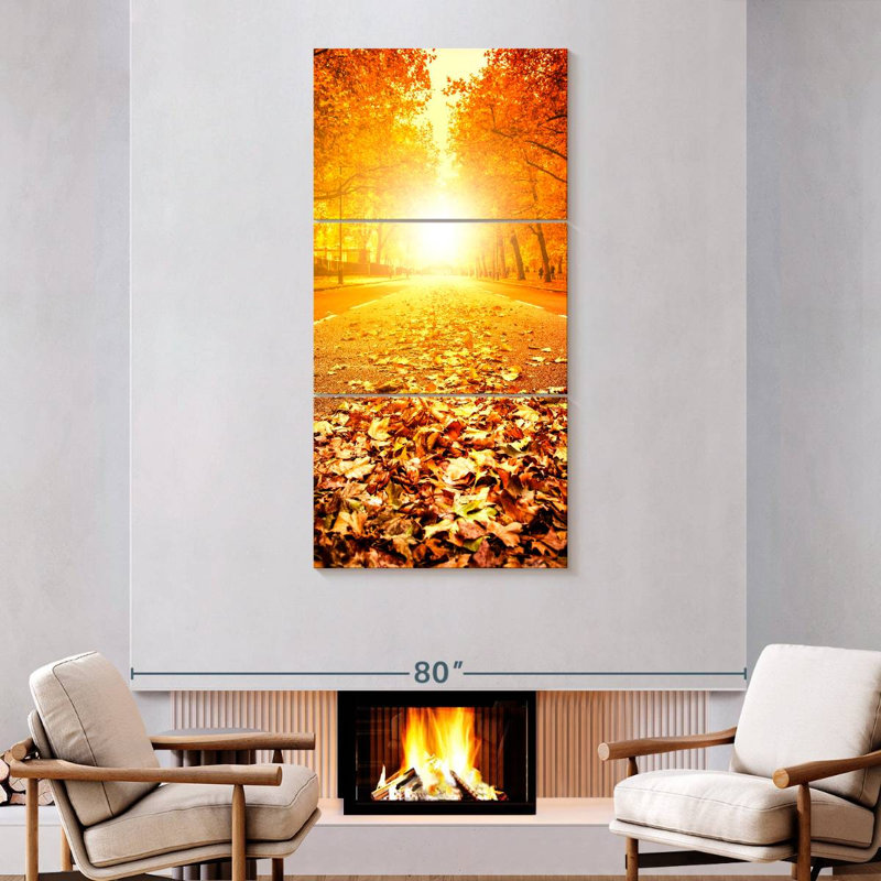 Fallen Leaves, 75" H x 36" W