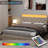 Bed Frame With LED Lights Headboard, Fast-Charging USB Port-762242377-762242376