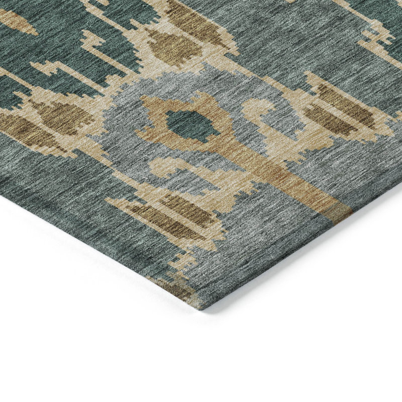 Malchow Washable Ikat Indoor / Outdoor Rug, Rectangle 8' x 10'