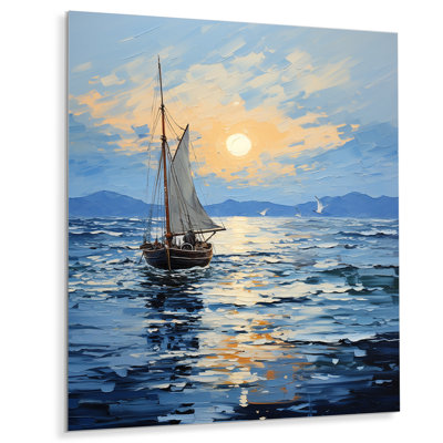 Bateau en voile reflets V - décoration murale bateau en bord de mer