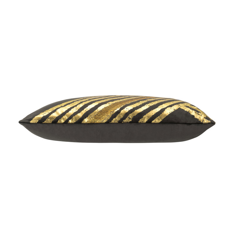 Housse de coussin en velours rectangulaire Zara/insert, Gris anthracite