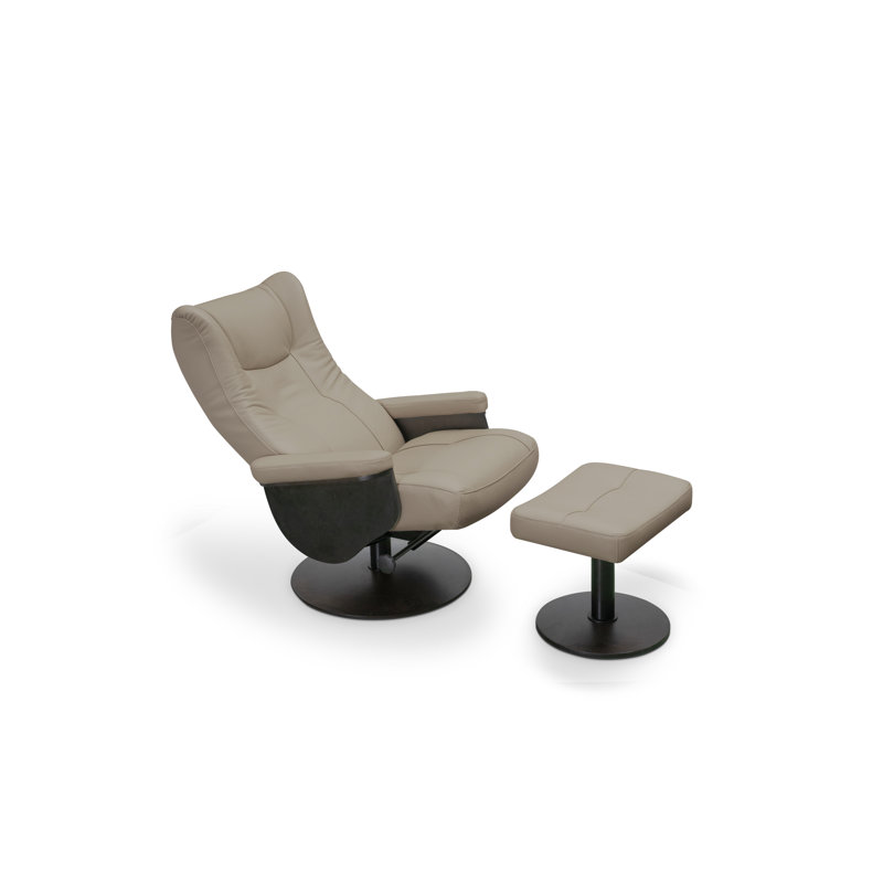75cm Wide Swivel Standard Recliner, Wenge, Camel-Brown