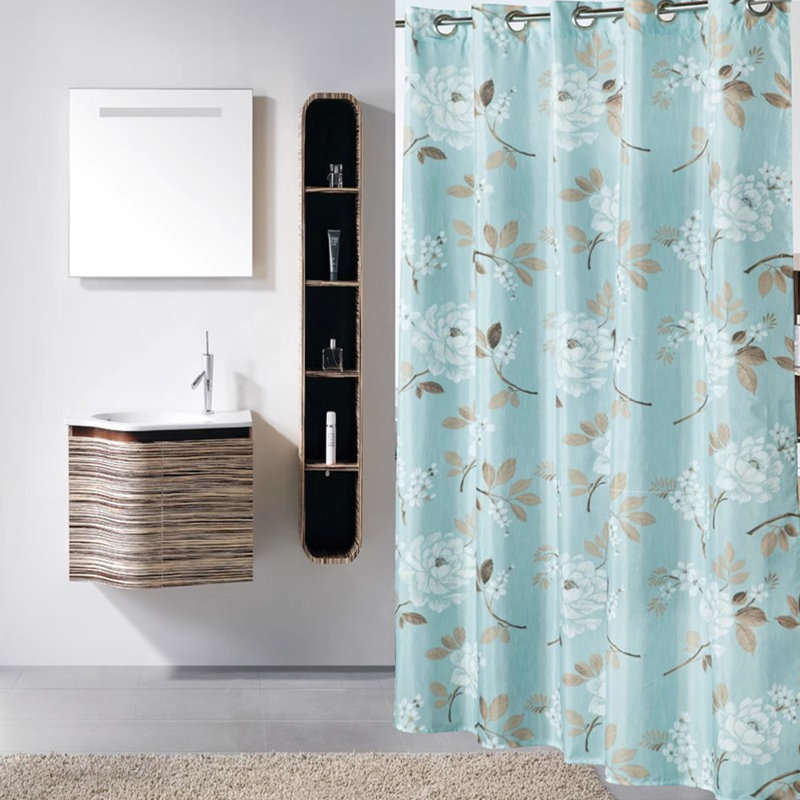 Rideau de douche sans crochets, H 79 po x l 59 po