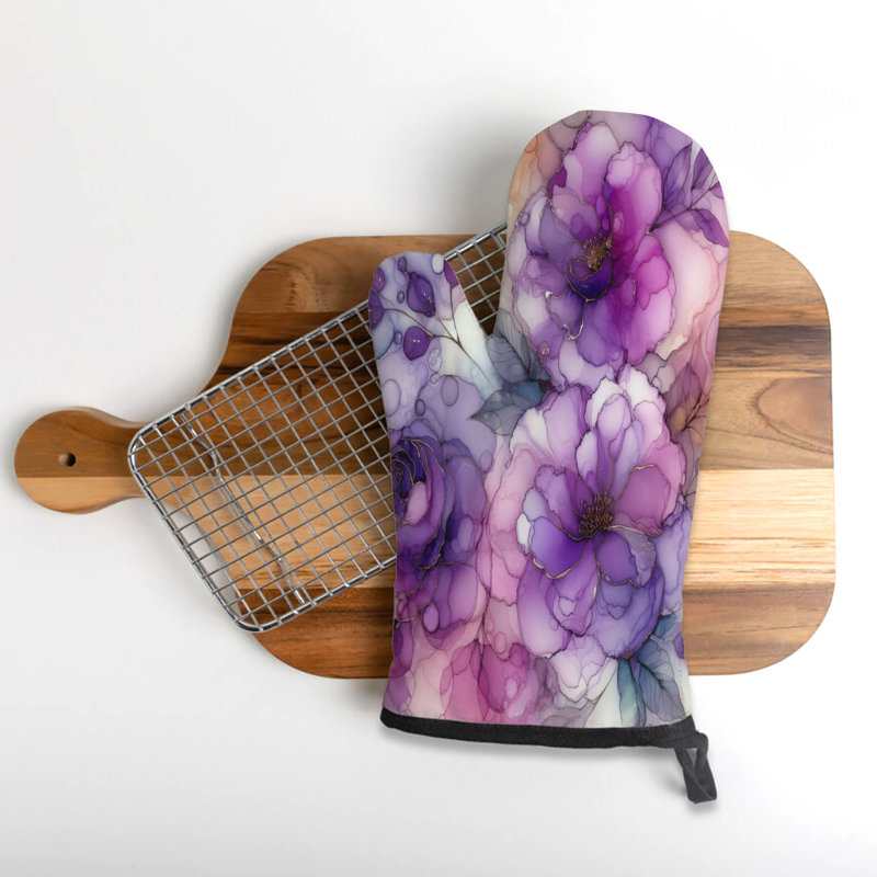 Gant de coton lilas