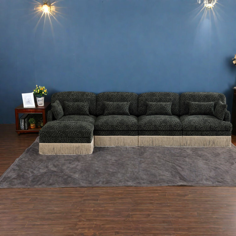 Canapés modulaires spacieux Chenille Leopard